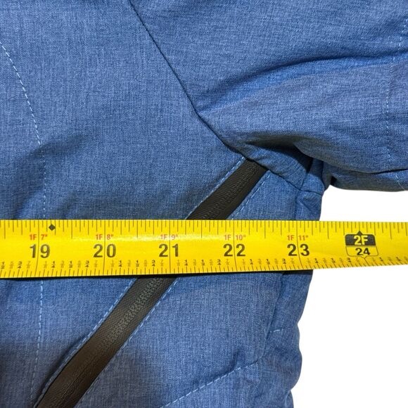 Down FkOW Women's Blue Down Feather Puffer Jacket Medium Winter Coat Technical - Picture 10 of 16